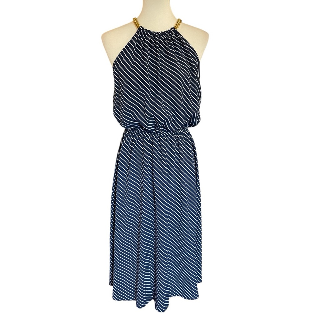 Michael Kors Navy Striped Dress NWT - Picture 3 of 10